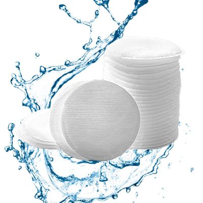 DOITOOL Cotton Makeup Remover Pads 60pcs Round Face Wash Pads Soft Absorbent Gentle on for Makeup Removal Skin Care