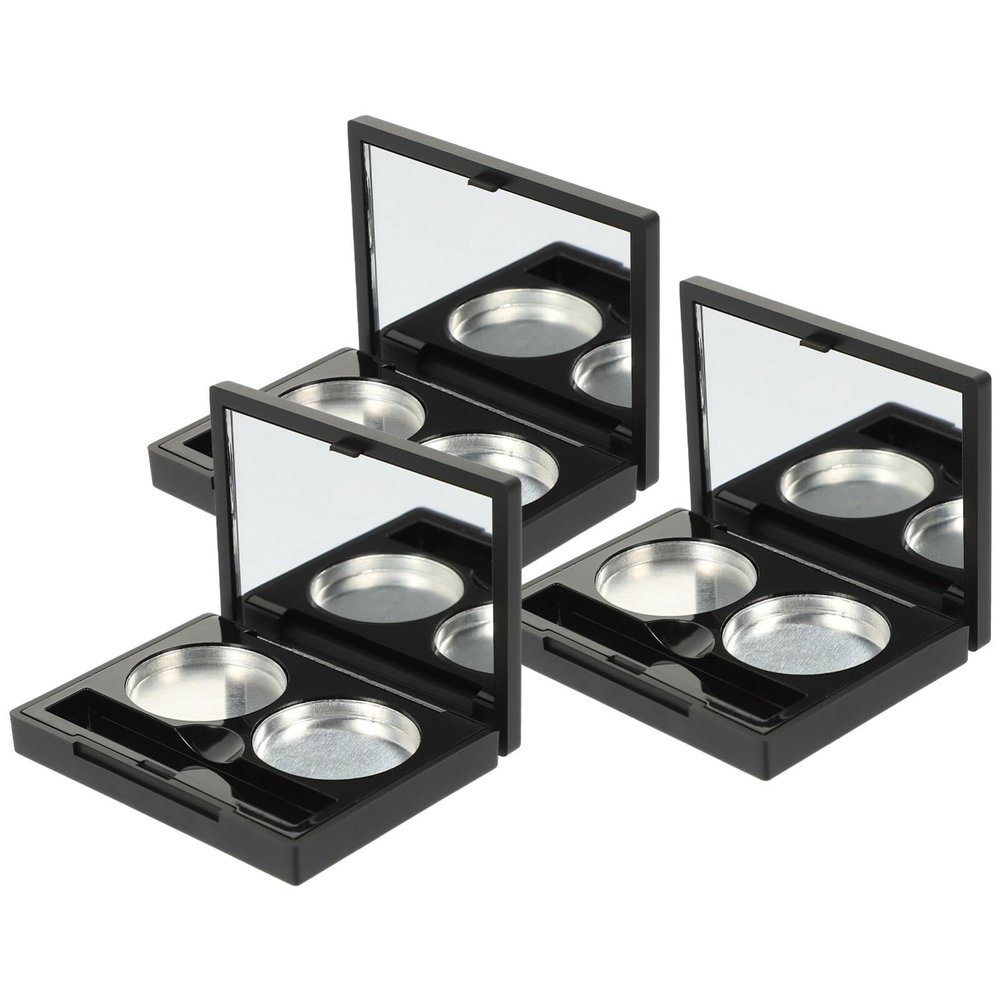 balacoo 3sets Empty Eyeshadow Cases for Custom Colors Makeup Organizer Compact Design for Storage and Blending Pans