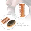 Gavigain Shaving Brush Set Men Beard Mustache Oval Brush Comb Facial Beard Shaving Cleaning Grooming Kit view 3