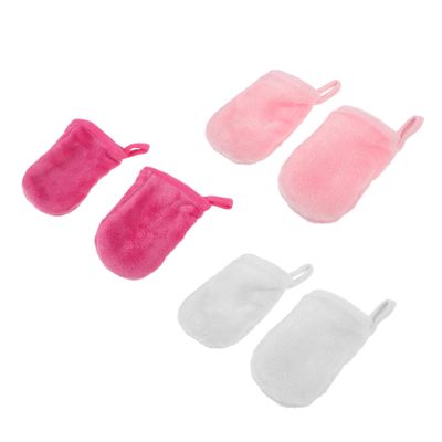 FOMIYES 6pcs Makeup Remover Gloves Soft Exfoliating Face Mitts for Reusable and Washable Beauty Tools Convenient for Travel and Everyday Use Includes and Colors