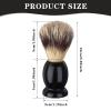 7Pcs Men Shaving Brushes Wood Handle, Professional Salon Tools Hand Crafted Shaving Brush Wood Handle Shave Brushes Handmade Pure Badger Hair Brush for Men Beard view 2