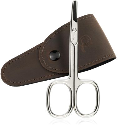 marQus Solingen Round-Tip Nail Scissors (curved) Premium German Steel for Safe Manicures & Pedicures, Protective Case Included, Also Great for Babies