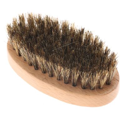Gavigain Men Shaving Brush Face Hair Cleaning Brush Moustache Oval Beard Shaving Massage Brush