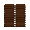 24 Pack Luxury Salon Towels, 100% Ringspun Cotton Comfort, Not Bleach Proof Highly Absorbent Barber Towels (27 x 16) Hair Towel Wrap for Women, Hand, Gym, Beauty, Spa & Home Hair Care  Brown view 1