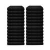 24 Pack Luxury Salon Towels, 100% Ringspun Cotton Comfort, Not Bleach Proof Highly Absorbent Barber Towels (27 x 16) Hair Towel Wrap for Women, Hand, Gym, Beauty, Spa & Home Hair Care  Black view 1