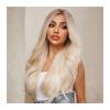 wig Middle Part Heat Resistant Cosplay Hair Wigs for Women Long Wave Synthetic Lace Front Wigs Platinum Blonde Hair Replacement Wigs (Color : BL66030-1) view 3
