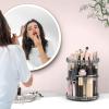 Rosoenvi Rotating Makeup Organizer, 360 Spinning Skincare Organizers, Adjustable Layer Cosmetic Storage Lazy Susan Makeup Organizers for Dresser Bathroom, Medium, Gray view 4