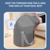 Foot Bath Basin For Soaking Feet - Portable Foot Soak Tub, Collapsible Folding Pedicure Barrel, Pedicure Foot Spa Bucket For Outdoor Washing Camping Travel (gray) view 4