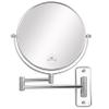 JANEEVA 8" Wall Mounted Makeup Mirror, 10X Magnifying Mirror with 360 Extendable Arm - Double Sided Vanity Mirror for Bathroom (Chrome) view 1
