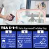 16 Pieces Clear Cosmetic Bags, Large Transparent Makeup Bags, TSA Approved Toiletry Bag for Travel, PVC Waterproof Clear Pouch with Zipper Make Up Bag for Women and Men Traveling (Rose Pink-L) view 3