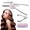 6D Hair Extensions Machine Kit 2nd Generation Human Hair No-Trace Hair Extensions Tool, 5 Row No-Trace Quick-Operated Non-Marking Hair Extension Tool, More Natural and Faster view 1