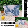 2 Pcs Handmade Makeup Case, Toiletry Bag, Natural Linen Zipper Pouch, Unique Tie Dye Bag, Storage Bag, Travel Accessory Pouch  Handmade Bag Organizer for Toiletries, Shaving & Grooming Kit view 3