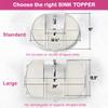 Sink Topper Bathroom Counter Cover & Storage Saver, Foldable Silicone Mat for Hot Tools, Hair Styling & Makeup, Beauty Brush Cleaning Mat, RV Camper Sink Cover & for Small Spaces (Standard Lavender) view 3