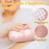FWUNYVN 3Pcs 2-in-1 Sunflower Bath Ball, Super Soft Exfoliating Bath Sponge Cleaning Brush, Bath Loofah SpongeHangable Suction Cup Bath Ball for Women Men(Pink+Blue-Green+Purple) view 2