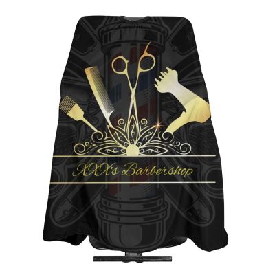 Custom Barber Cape Hairdresser Cape, Add Your Photo Text Logo Personalized Barber Salon Cape for Men, Customized Hair Cutting Cape for Home Salon Barbershop