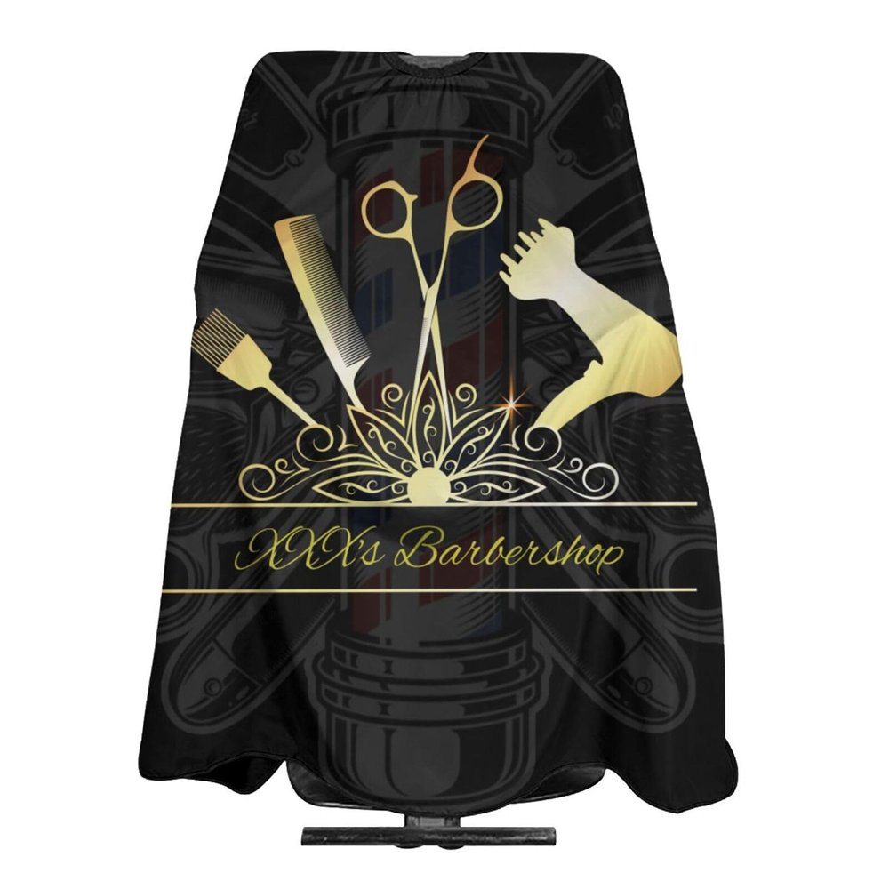 Custom Barber Cape Hairdresser Cape, Add Your Photo Text Logo Personalized Barber Salon Cape for Men, Customized Hair Cutting Cape for Home Salon Barbershop