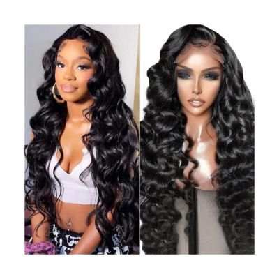 wig HD Transparent Swiss Lace Wigs for Women, Brazilian Remy Hair 13x4 13x6 Loose Wave Lace Front Wig 4x4 5x5 6x6 Lace Closure Wig with Baby Hair Hair Replacement Wigs (Color : 6X6 closure wig 150 de