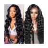 wig HD Transparent Swiss Lace Wigs for Women, Brazilian Remy Hair 13x4 13x6 Loose Wave Lace Front Wig 4x4 5x5 6x6 Lace Closure Wig with Baby Hair Hair Replacement Wigs (Color : 6X6 closure wig 150 de view 1