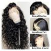 wig HD Transparent Swiss Lace Wigs for Women, Brazilian Remy Hair 13x4 13x6 Loose Wave Lace Front Wig 4x4 5x5 6x6 Lace Closure Wig with Baby Hair Hair Replacement Wigs (Color : 6X6 closure wig 150 de view 3