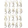 Beavorty 20Pcs Metal Diamond-Set Nails Gold Number Nail Charms Rhinestones for Nail Art Accessories view 1