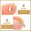 Beavorty 20Pcs Metal Diamond-Set Nails Gold Number Nail Charms Rhinestones for Nail Art Accessories view 3