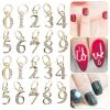 Beavorty 20Pcs Metal Diamond-Set Nails Gold Number Nail Charms Rhinestones for Nail Art Accessories view 4