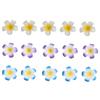 Beaupretty 15 Pcs 9cm Hawaiian Plumeria Hair Clip Bridal Barrette for Tropical Beach Party Wedding Event Decoration White Purple Blue view 1