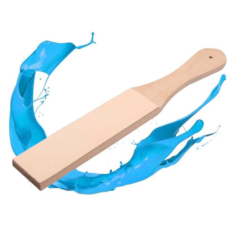 DOITOOL Leather Strop Razor Sharpener Two-sided Sharpening Board Beech Handle for Knife and Razor