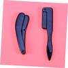 Beaupretty 4pcs Essential Makeup Tool Eyebrow Brush and Fine Tooth Comb Plastic Handle Eyebrows Stencil Included view 2