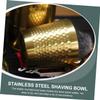 DOITOOL 3pcs Men's Shaving Bowl Stainless Steel Foaming Bowl for Shaving Cream and Rustproof Design for Home and Barber Use Gold Finish view 3