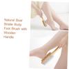 Beaupretty 2pcs Double-Sided Callus Remover with Pumice Stone and Bristle Eco-Friendly Wooden Foot File for Exfoliating Hard Skin Pedicure Tool for Smooth Feet view 3