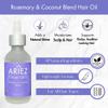 Ariez Coconut & Rosemary Oil Hair Growth Serum - Promotes Thicker and Fuller Looking Hair - For Dry & Damaged Hair - Anti Frizz- Stimulate Follicles, Promote Regrowth - Cruelty Free - 55ml view 2