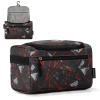 Choco Mocha Kids Toiletry Bag for Boys, Travel Hanging Waterproof Cute Toiletry Bag for Kids Christmas Gifts, Black Red view 1