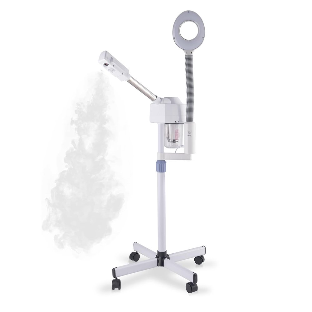 YBLFDY 2 in 1 Facial Steamer, Face Steamer for Facial Deep Cleaning, Face Steamer with 5X Magnifying Lamp, Facial Steamer Professional, Facial Steamers for Home Beauty Salon