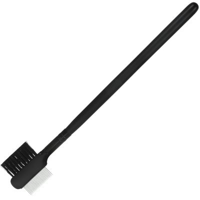 Beaupretty Dual Purpose Eyebrow Grooming Tool Steel Comb and Soft Brush for Women and Girls Precision Eyebrow Comb for Polished Finish and Smooth Edges Black Color