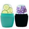 2Pack Ice Roller for Face, Qewro Silicone for Tone skin, Reusable Eye Puffiness Relief, Ice Roller Mold for Neck, Facial Roller to Remove Fine Lines Pores Anti Wrinkles (2Pack Green and Black) view 1