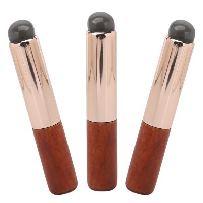 3pcs Silicone Lip Brush, Portable Round Head Lip Smudge Brush Concealer Brush Under Eye Lip Applicator for Lip Gloss Lip Balm
