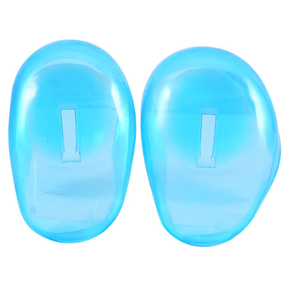2pcs Blue Plastic Ear Cover Shield Durable Lightweight Anti Staining Guard for Earmuffs Hair Salon Ear Protection Tools Protects from Dye, Hairdressing Salon or Personal Use
