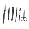 Beaupretty 6pcs Stainless Steel Eyebrow Trimmer Set Grooming Tools Portable Eyebrow Razor Kit Comb Brush view 1