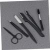 Beaupretty 6pcs Stainless Steel Eyebrow Trimmer Set Grooming Tools Portable Eyebrow Razor Kit Comb Brush view 4