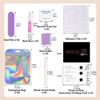 50 Set Press On Nail Tool Prep Kit for Salon Business, Disposable Manicure Kit with Nail File, Buffer, Glue, Prep Pad, Instruction Card, Adhesive Tabs, Wood Stick, Purple Packaging Bag view 2