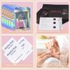 50 Set Press On Nail Tool Prep Kit for Salon Business, Disposable Manicure Kit with Nail File, Buffer, Glue, Prep Pad, Instruction Card, Adhesive Tabs, Wood Stick, Purple Packaging Bag view 4