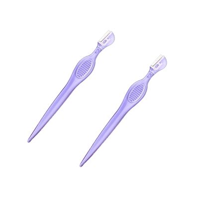 Beaupretty Face Razor for Women 2-piece Eyebrow Razor Set Eyebrow Trimming Tool Facial Hair Removal Kit Random Color