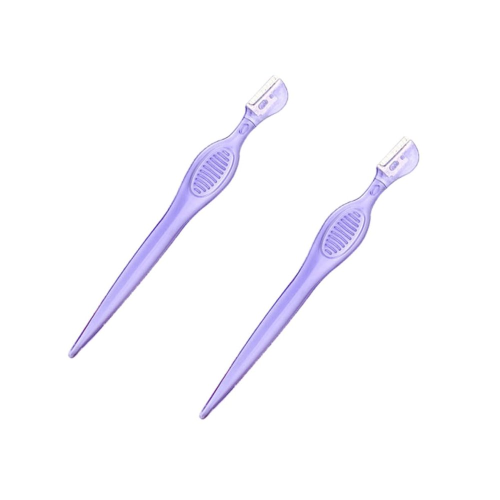 Beaupretty Face Razor for Women 2-piece Eyebrow Razor Set Eyebrow Trimming Tool Facial Hair Removal Kit Random Color