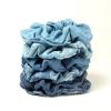 Denim Paisley Scrunchies Pack of 6 - Hair Ties, Ponytail Holders, and Elastic Hair Bands for Women and Girls view 1