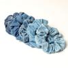 Denim Paisley Scrunchies Pack of 6 - Hair Ties, Ponytail Holders, and Elastic Hair Bands for Women and Girls view 2