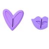 HONMEET 1pc Heart-Shaped Bikini Shaver Tool Silicone Hair Razor for Women Private Area Grooming Smooth Shave for Bikini Body and Underarm Use view 2