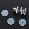 50~100Pcs Silicone Earring Backs Stopper for Piercings, Clear Discs Stabilizer Pads for Healing Non Pull Piercing Discs, 7mm Earlobe Support Patches (100pcs) view 1