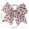 Football Cheer Bow Football PonyTail Holder Bowknot Football Bow Hair Ring Tie Bow PHB10 (Football Bow) view 2