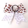 Football Cheer Bow Football PonyTail Holder Bowknot Football Bow Hair Ring Tie Bow PHB10 (Football Bow) view 3